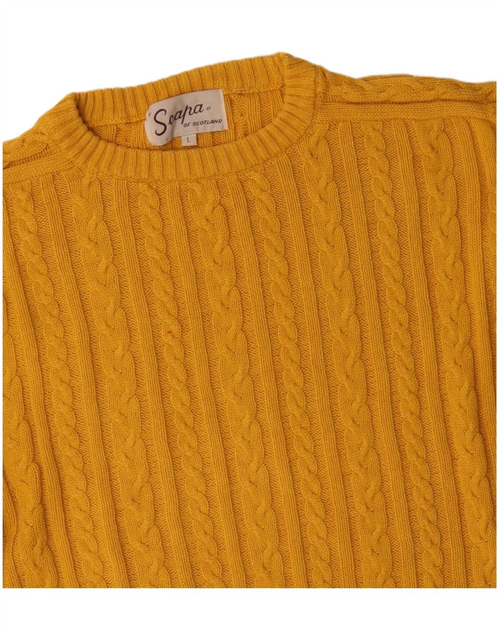 Scapa Pull col rond homme grand jaune coton