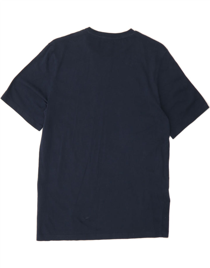 JACK & JONES Mens Graphic T-Shirt Top Medium Navy Blue Cotton Vintage Jack & Jones and Second-Hand Jack & Jones from Messina Hembry 