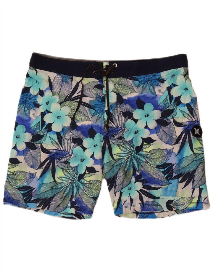 Hurley Short de Bain Phantom Homme Bleu Floral Large