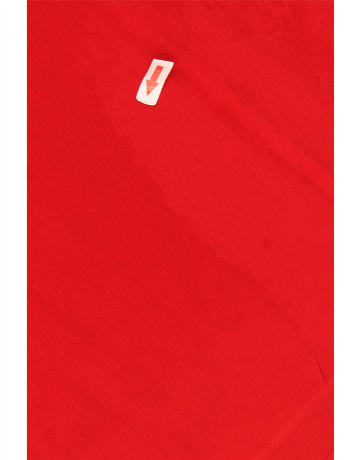 Blouse Femme Vintage Top IT 46 Grande Soie Rouge