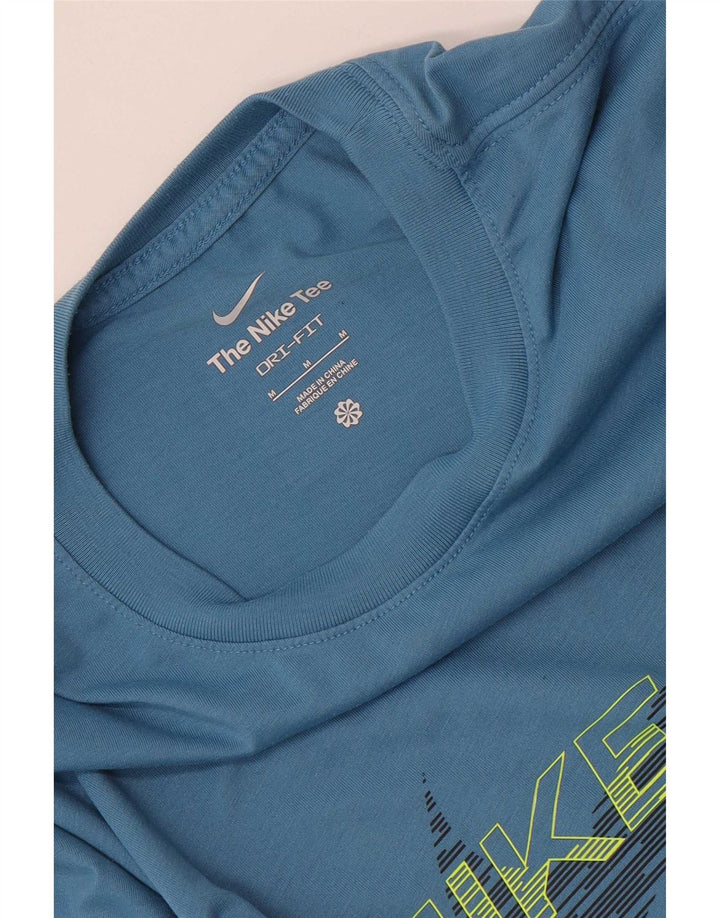 Nike Homme Dri Fit Graphic T-Shirt Haut Bleu Moyen