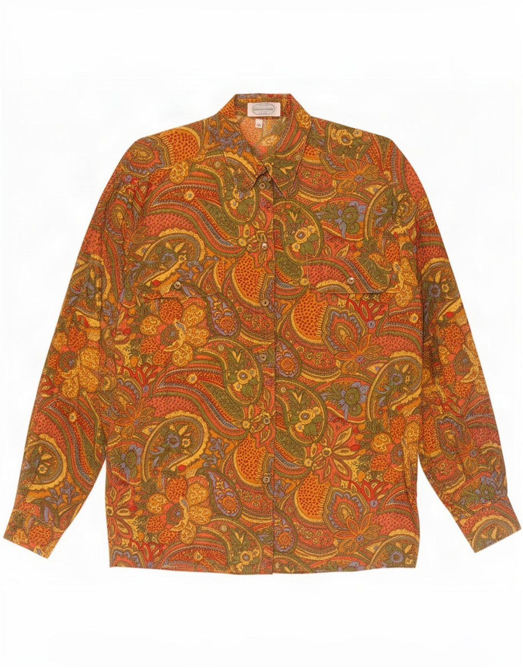 Chemise surdimensionnée femme vintage EU 40 Medium Multicolore Paisley
