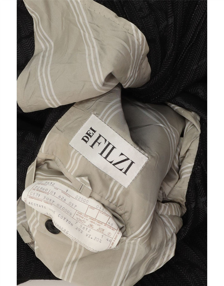 Dei Filzi Veste Blazer 1 Bouton à Motif Abstrait pour Homme IT 46 Petit Gris