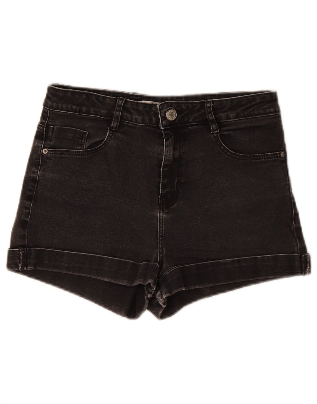Zara Short en jean pour femme EU 36 XS W26 Noir