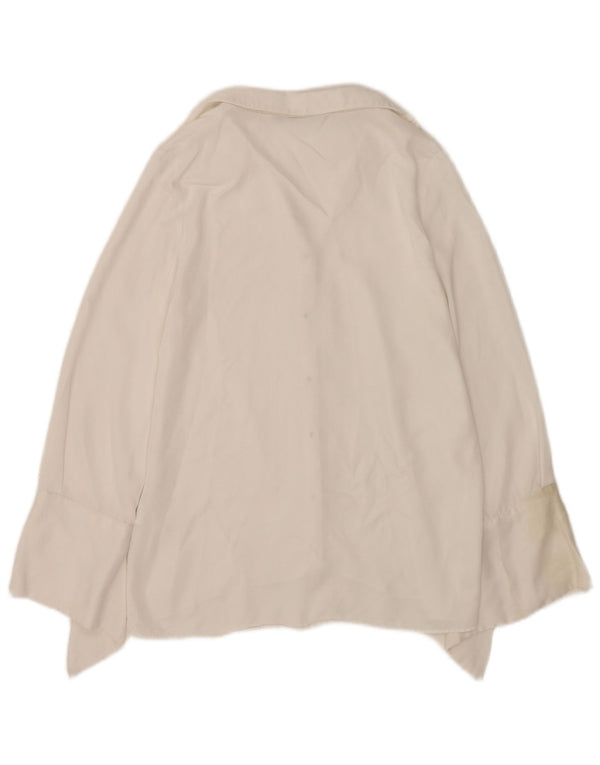 Zara Chemisier Femme Chemisier UK 10 Petite Viscose Blanche