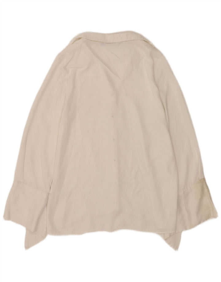 Zara Chemisier Femme Chemisier UK 10 Petite Viscose Blanche
