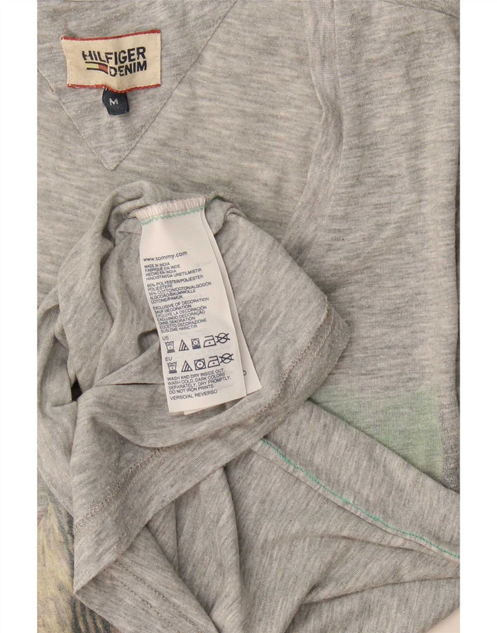Tommy Hilfiger T-Shirt Graphique Homme Gris Moyen Moucheté Polyester