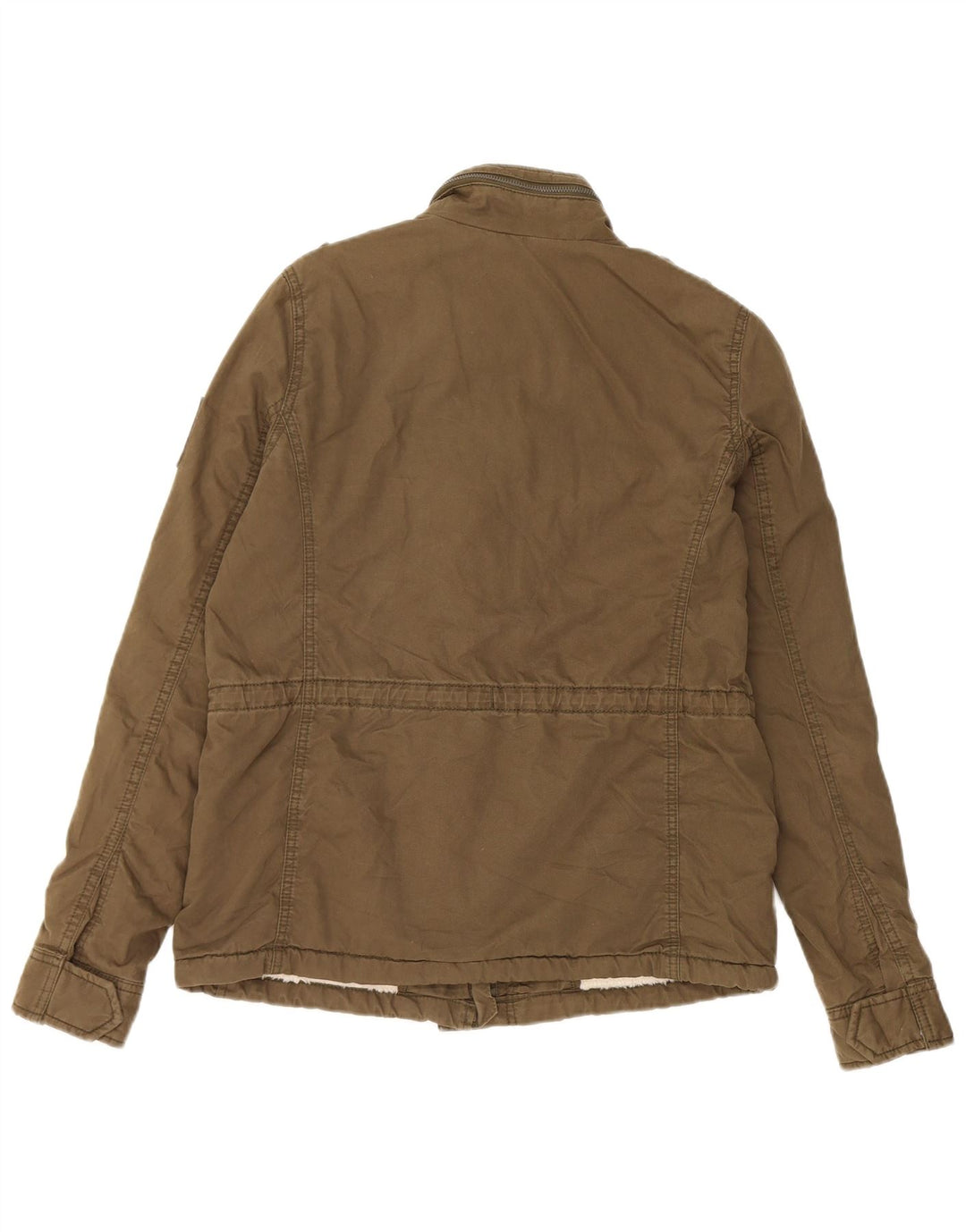 Superdry Veste Militaire Femme UK 16 Large Kaki Coton