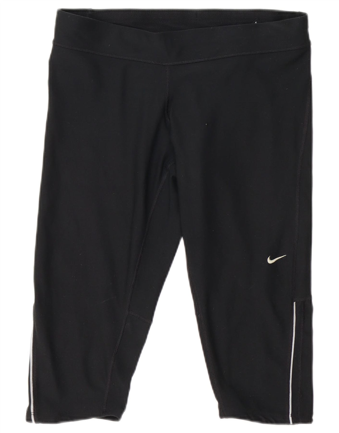 Nike Legging Capri Dri Fit pour femme UK 14 Large Noir Polyester