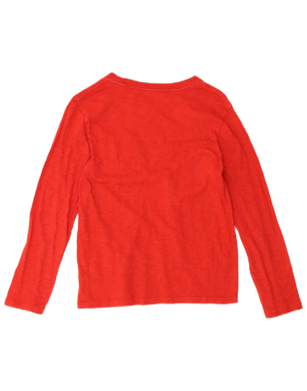 Gap Boys Graphic Top Manches Longues 9-10 ans Petit Rouge Coton