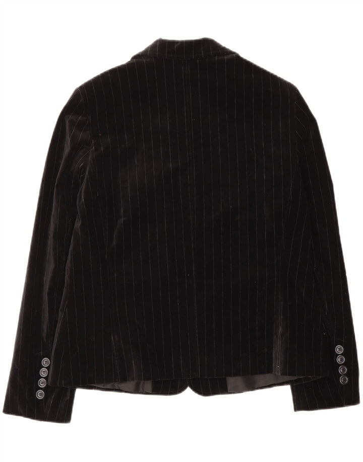 My Own Veste blazer en velours à 2 boutons pour femme IT 44 Noir moyen à fines rayures