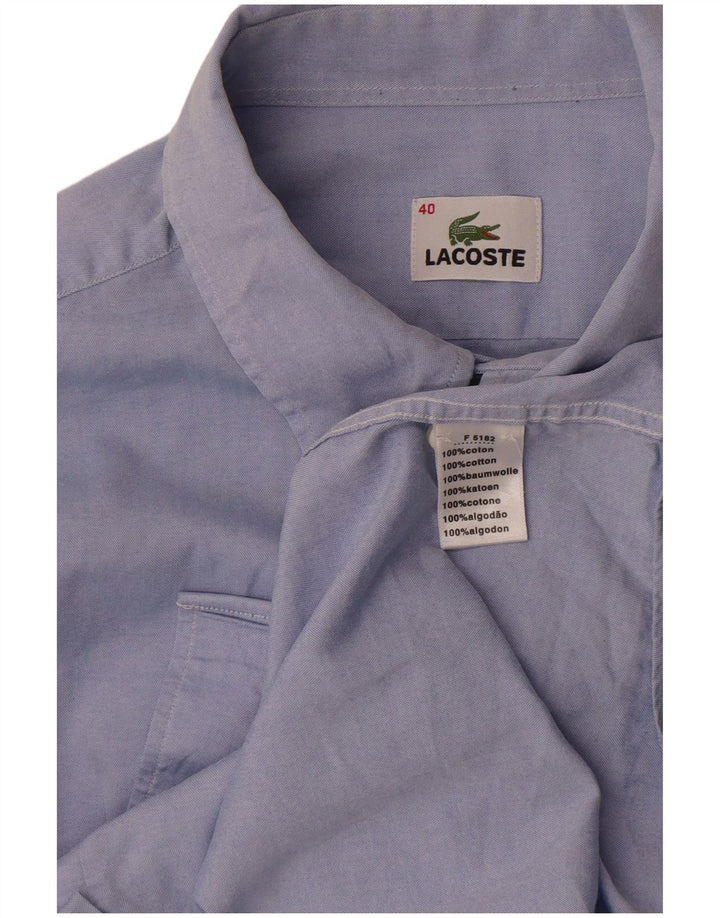 Lacoste Chemise Homme Taille 40 Coton Bleu Moyen