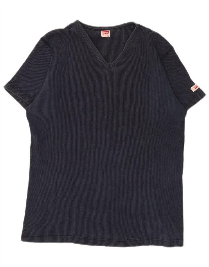Levi's T-Shirt Femme Top XL Bleu Marine Coton