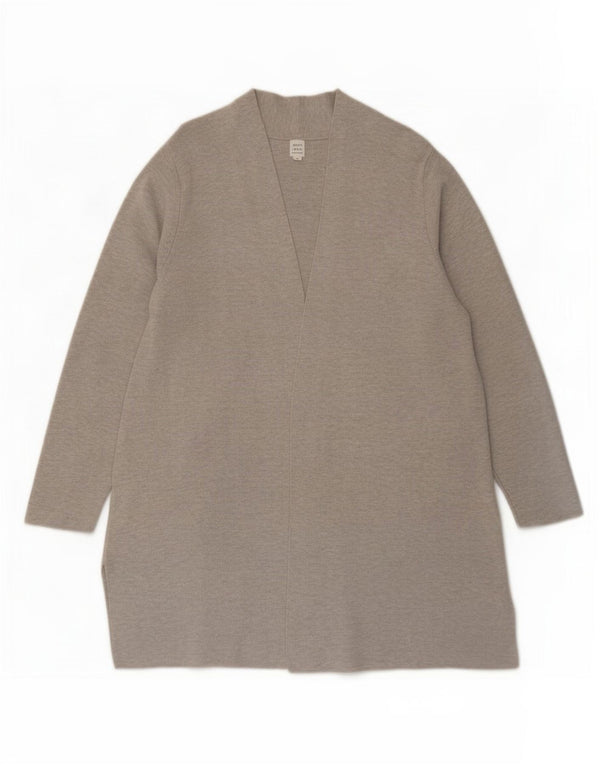 John Lewis Pull cardigan ouvert long pour femme UK 16 Large Gris Polyester