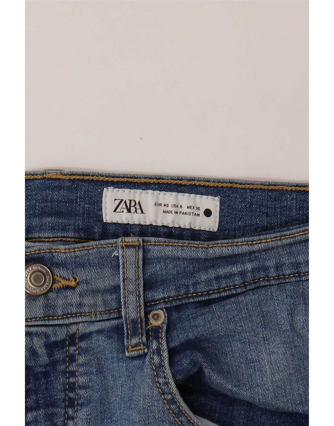 Zara Jean droit pour femme EU 40 Medium W30 L27 Bleu
