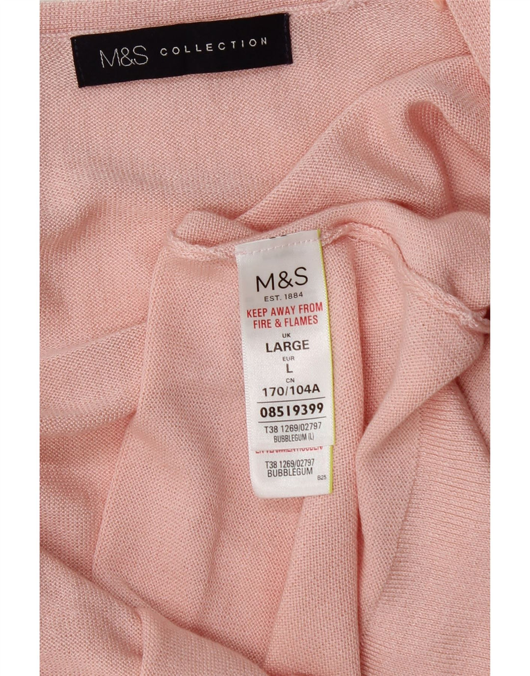 Marks & Spencer Pull cardigan ouvert long pour femme UK 16 Large Rose