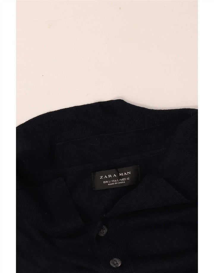 Zara Polo Homme Grand Bleu Marine