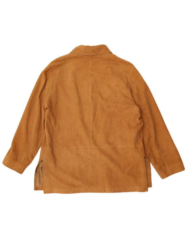 Veste en daim femme vintage IT 42 Cuir marron moyen