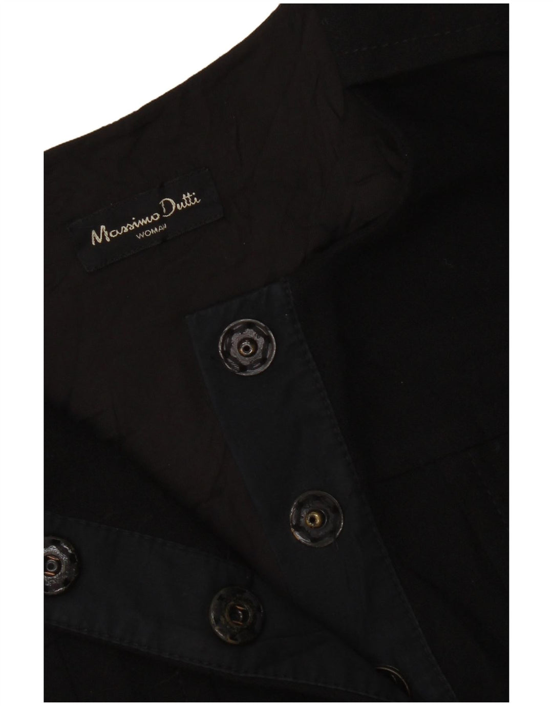 Massimo Dutti Robe trapèze sans manches pour femme EU 38 Petite laine noire