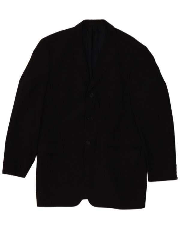 Marks & Spencer Veste Blazer Homme UK 42 Large Bleu Marine Rayé Classique