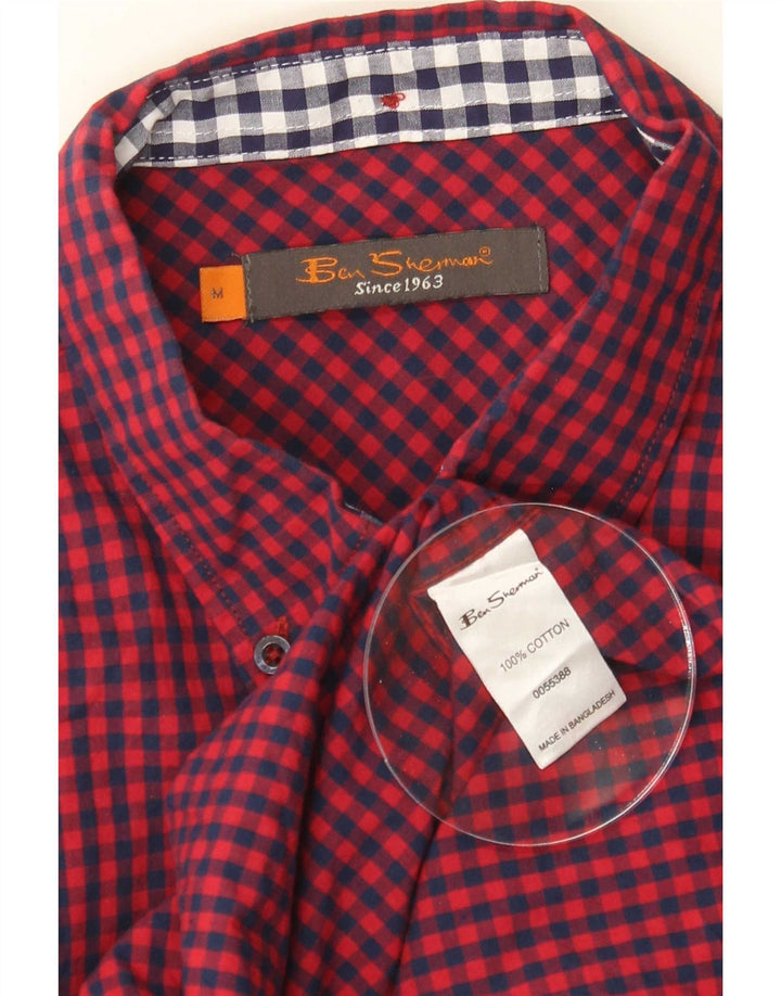 Ben Sherman Chemise Homme Coton Vichy Rouge Moyen
