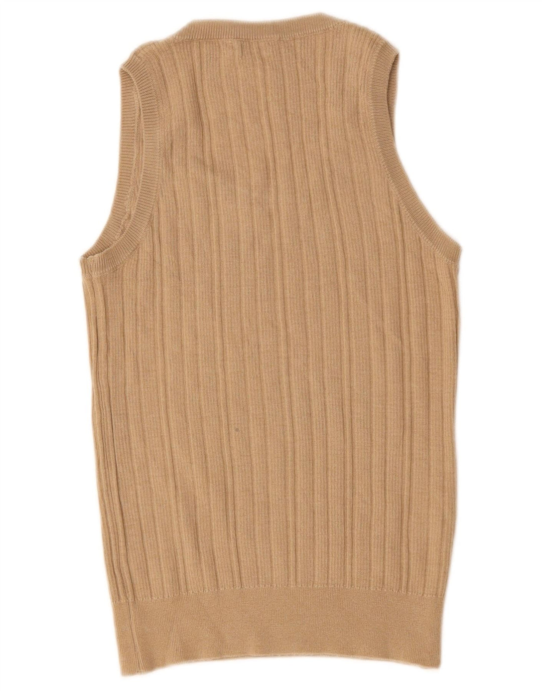 Benetton Chemisier sans manches pour femme UK 42 Laine beige moyen