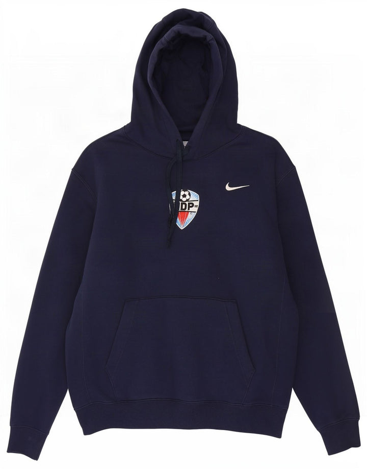 Nike Pull à capuche en coton bleu marine moyen pour homme