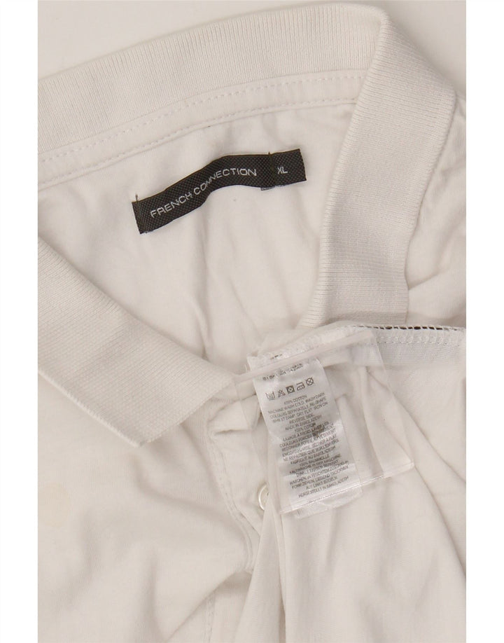 French Connection Polo Homme XL Blanc Coton