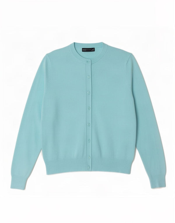 Marks & Spencer Cardigan pour femme en viscose turquoise moyen UK 14