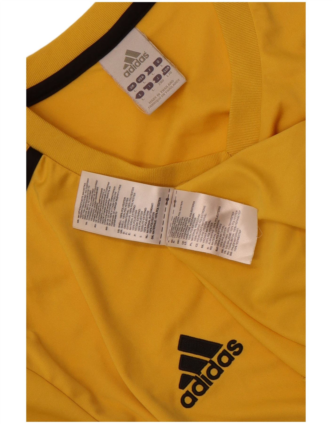 Adidas T-Shirt Homme Haut Large Jaune Polyester