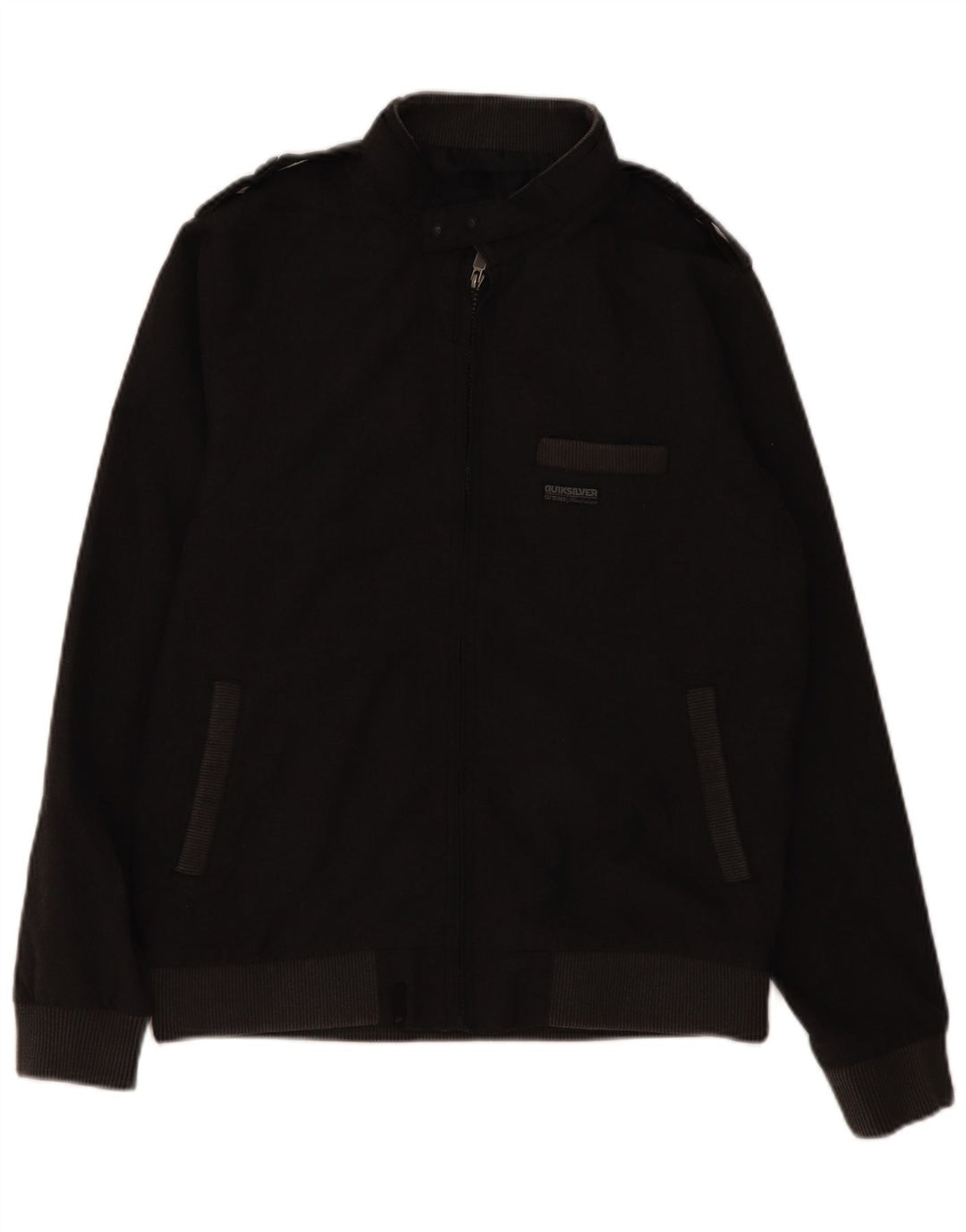 QUIKSILVER Veste Bomber Militaire Homme UK 36 Petit Gris Polyester