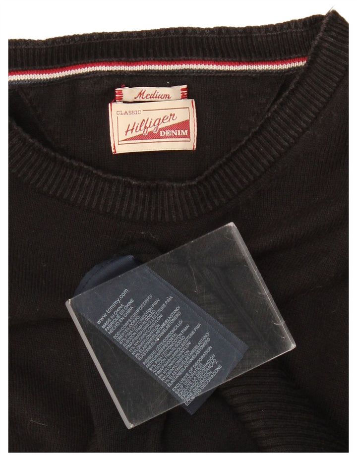 TOMMY HILFIGER Pull Col Bateau Homme Noir Moyen Coton