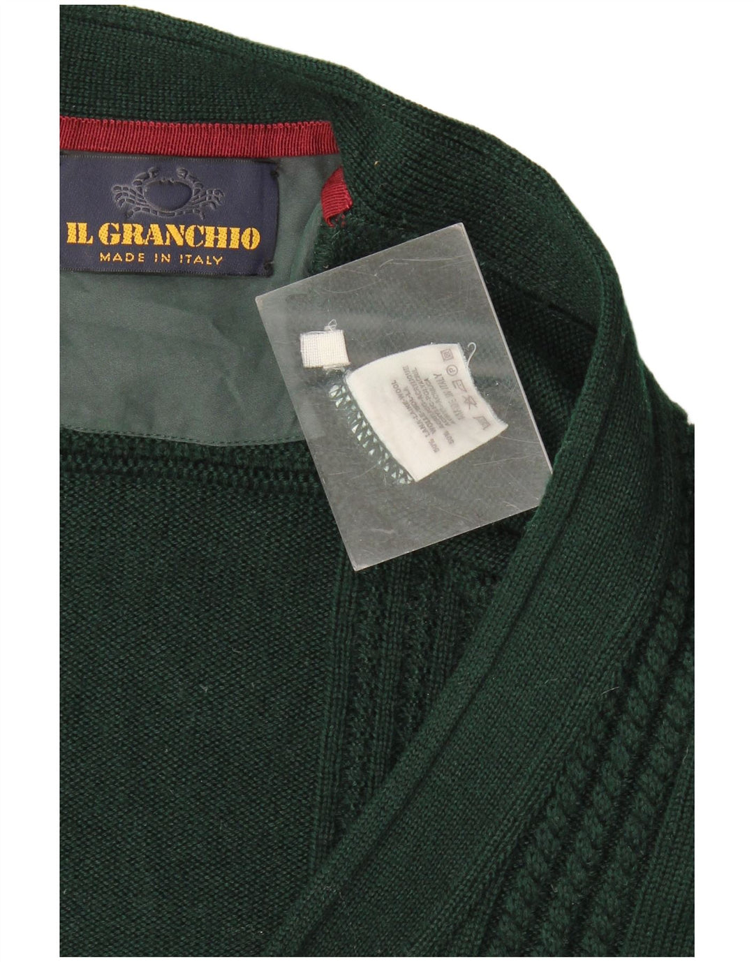 Il Granchio Cardigan Pull XL Vert Laine Homme