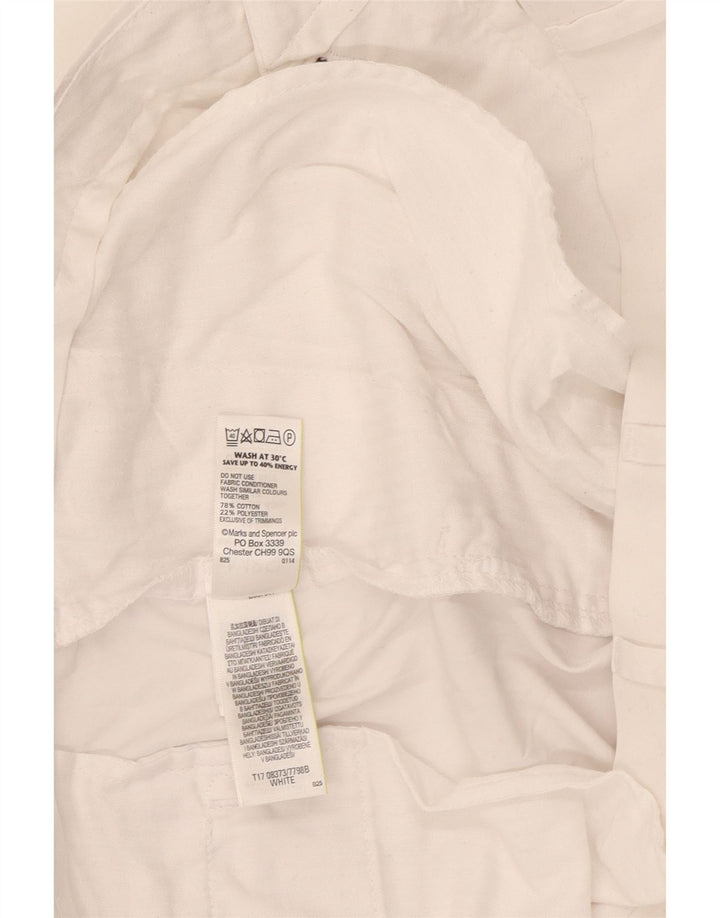 Marks & Spencer Short Chino Homme W40 XL Coton Blanc