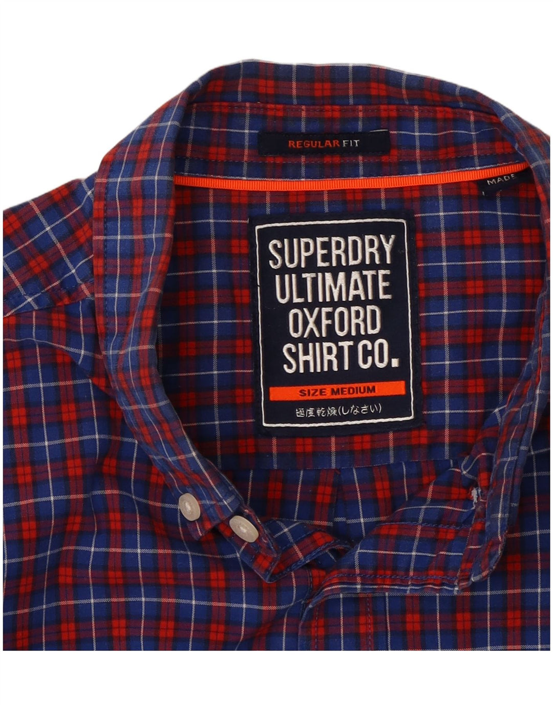SUPERDRY Chemise Homme Bleu Moyen Carreaux Coton