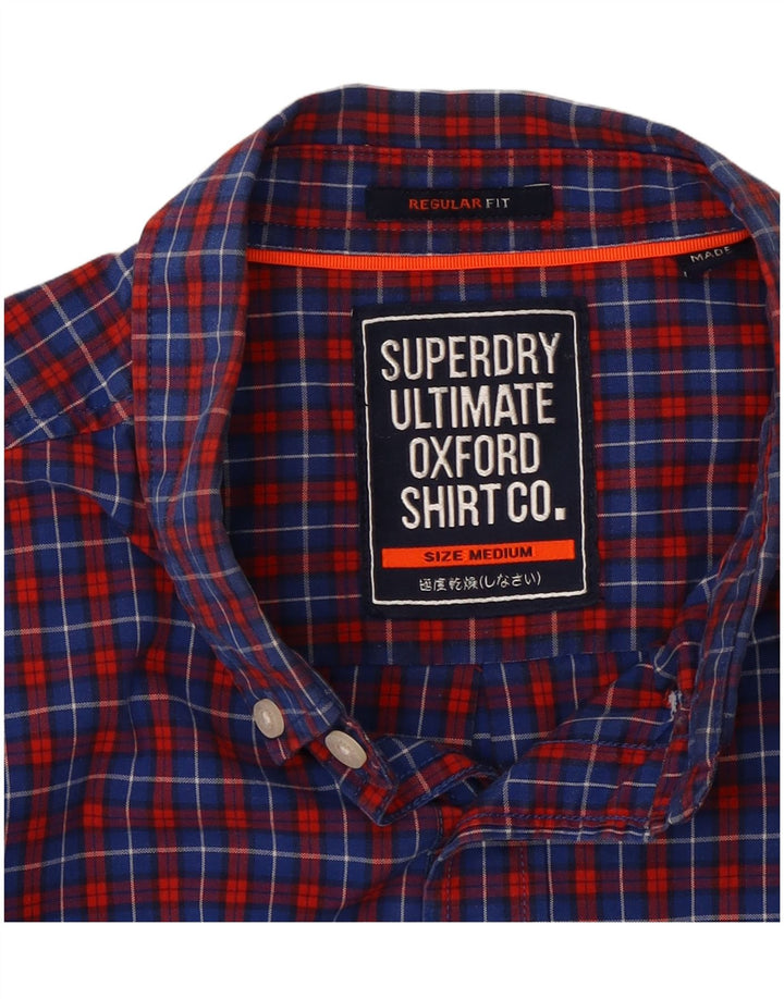 SUPERDRY Chemise Homme Bleu Moyen Carreaux Coton