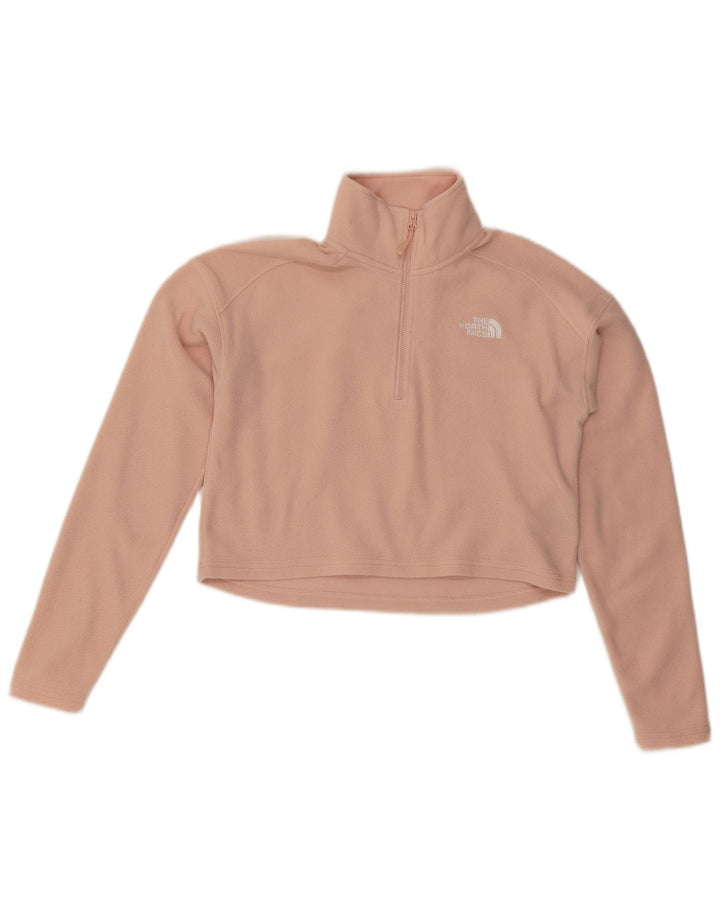 THE NORTH FACE Pull polaire surdimensionné à col zippé pour femme UK 6 XS Rose