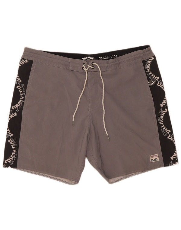 Billabong Short de bain graphique pour hommes en polyester color block grand gris