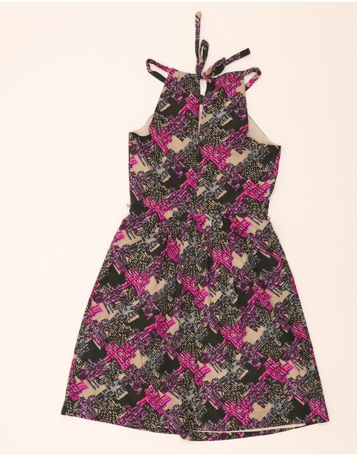 DKNY Womens Abstract Pattern Halter Dress UK 6 XS Multicoloured Polyester Vintage Dkny and Second-Hand Dkny from Messina Hembry 