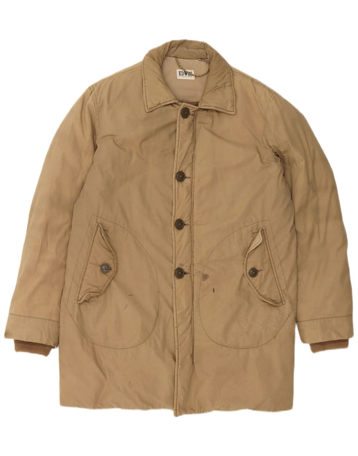EDWIN Manteau rembourré pour homme UK 38 Coton beige moyen