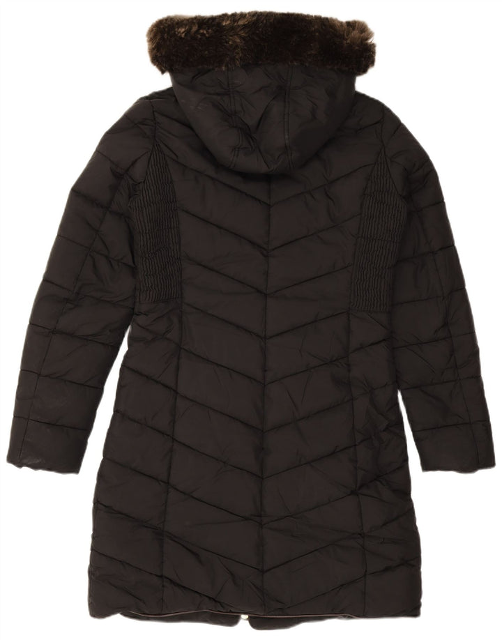 Joules Manteau rembourré à capuche pour femme UK 8 Small Noir Polyester
