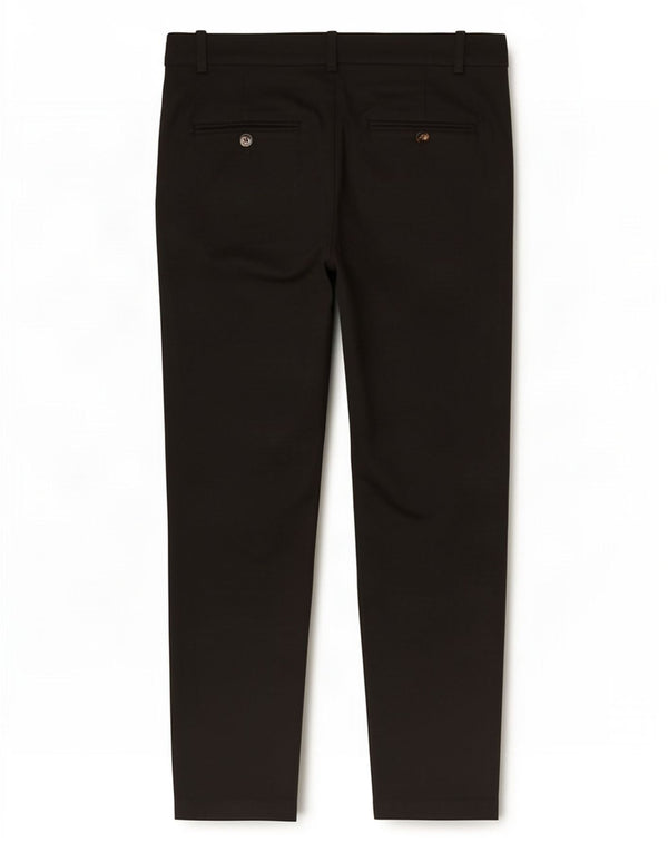 Pantalon Chino Droit Femme Zara EU 36 XS W26 L27 Coton Noir