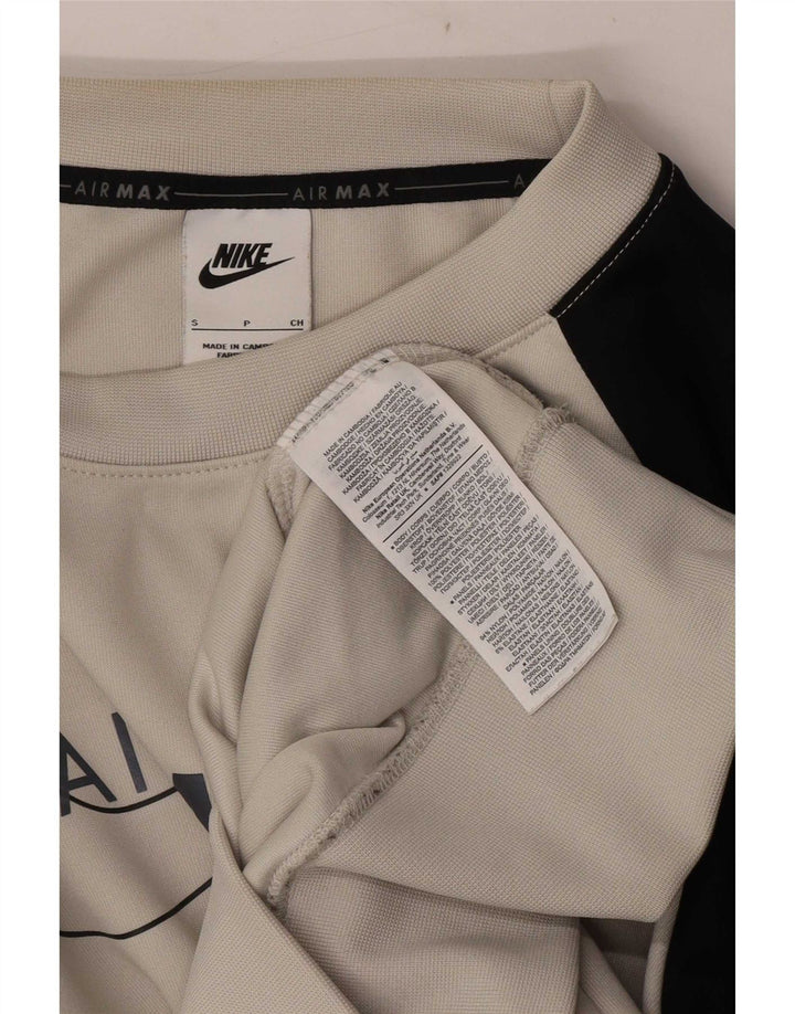 Nike Sweat-shirt graphique pour homme, petit, gris, color block, polyester