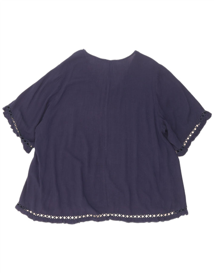 Marks & Spencer Haut chemisier surdimensionné autographe pour femme UK 18 XL Bleu marine