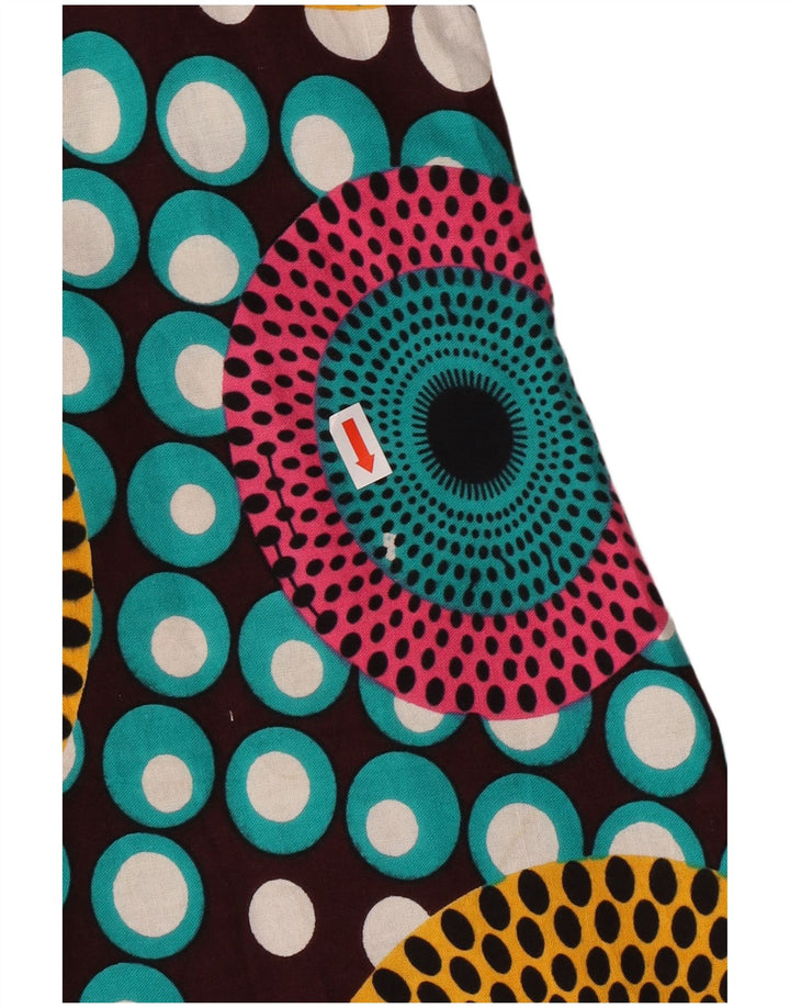 vintage Womens Sundress UK 8 Petit Géométrique Multicolore