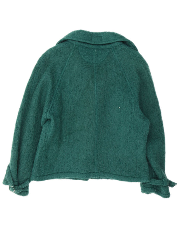 veste femme vintage UK 14 Medium Green Wool Classic