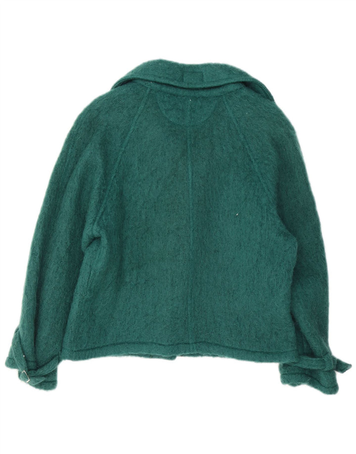 veste femme vintage UK 14 Medium Green Wool Classic