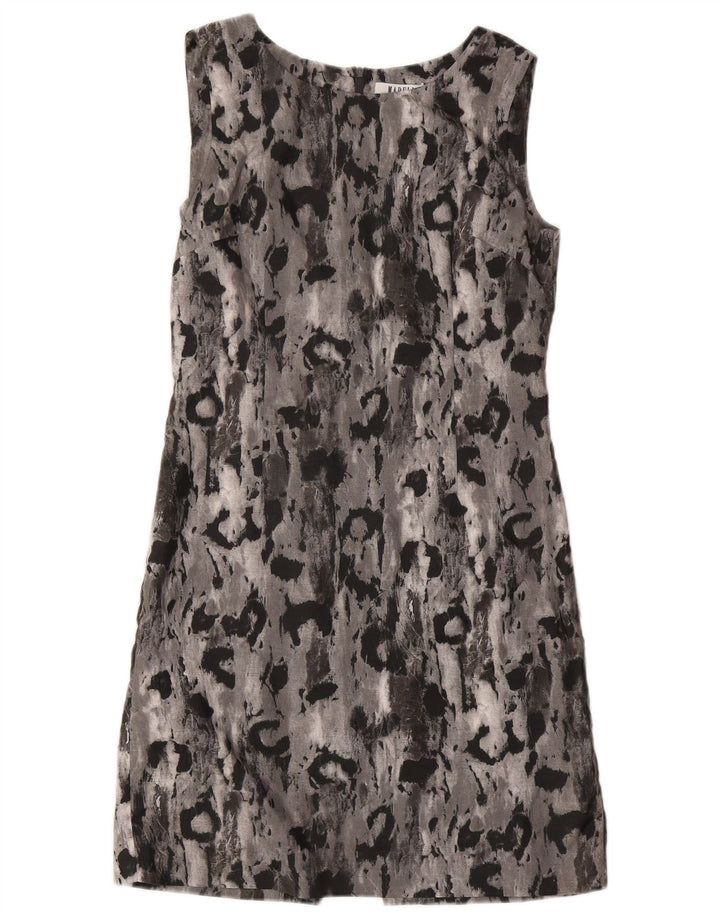 Marella Robe fourreau sans manches à motif abstrait pour femme UK 12 Gris moyen