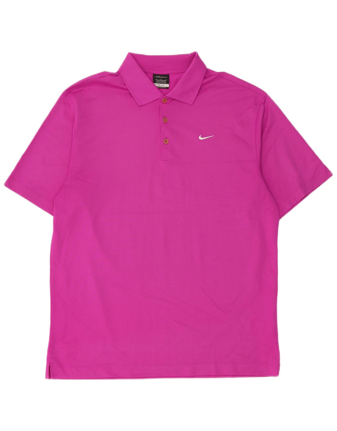 Nike Polo Dri Fit pour homme en polyester rose Taille L