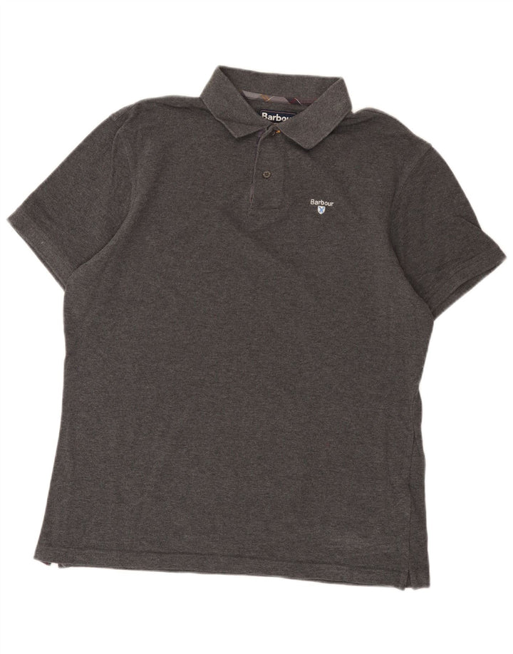Barbour Polo Homme XL Gris Coton